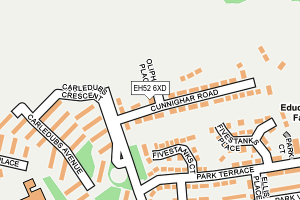 EH52 6XD map - OS OpenMap – Local (Ordnance Survey)