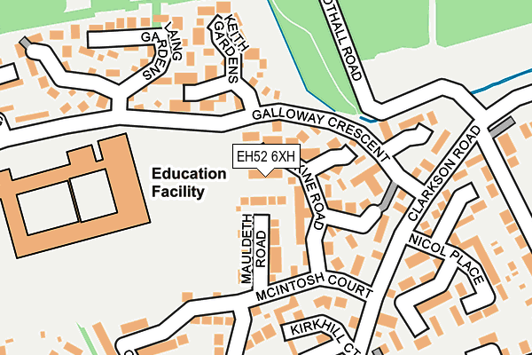 EH52 6XH map - OS OpenMap – Local (Ordnance Survey)