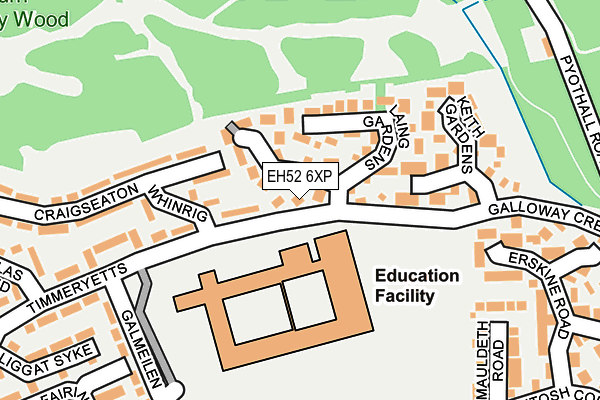 EH52 6XP map - OS OpenMap – Local (Ordnance Survey)