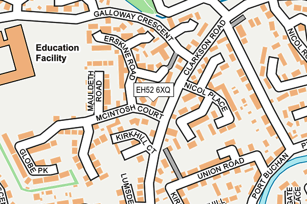 EH52 6XQ map - OS OpenMap – Local (Ordnance Survey)