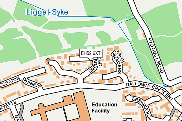 EH52 6XT map - OS OpenMap – Local (Ordnance Survey)