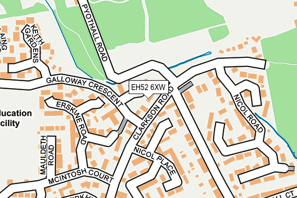 EH52 6XW map - OS OpenMap – Local (Ordnance Survey)