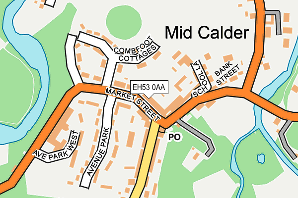 EH53 0AA map - OS OpenMap – Local (Ordnance Survey)