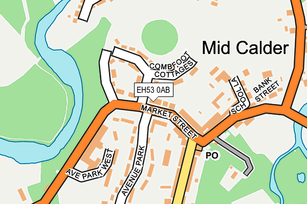 EH53 0AB map - OS OpenMap – Local (Ordnance Survey)