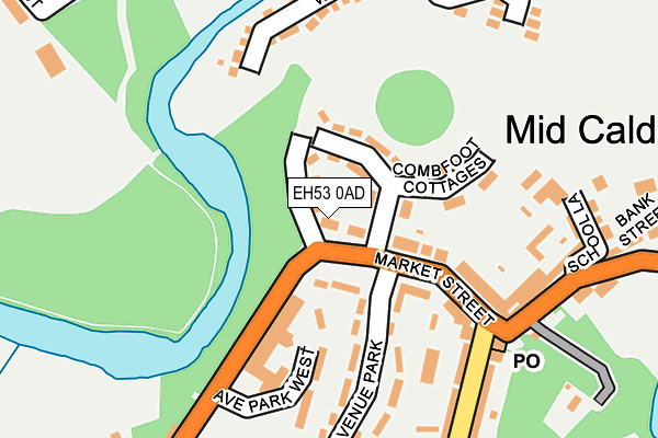 EH53 0AD map - OS OpenMap – Local (Ordnance Survey)