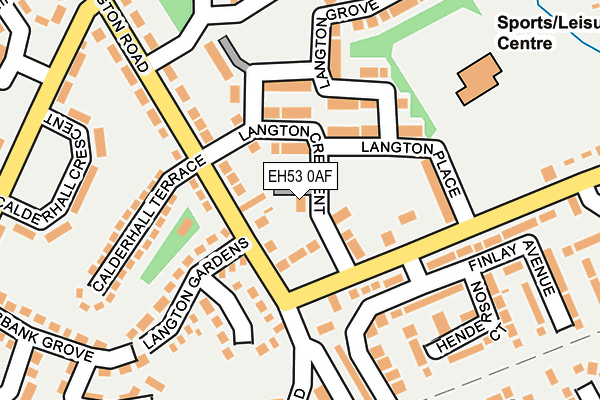 EH53 0AF map - OS OpenMap – Local (Ordnance Survey)