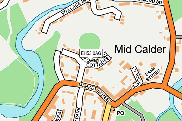 EH53 0AG map - OS OpenMap – Local (Ordnance Survey)