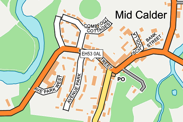 EH53 0AL map - OS OpenMap – Local (Ordnance Survey)