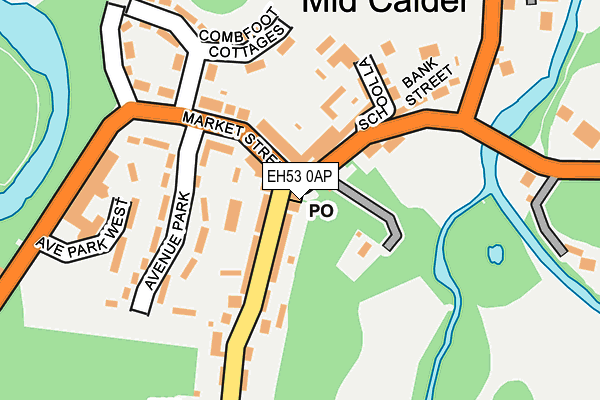 EH53 0AP map - OS OpenMap – Local (Ordnance Survey)