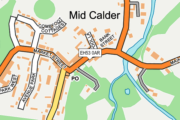 EH53 0AR map - OS OpenMap – Local (Ordnance Survey)