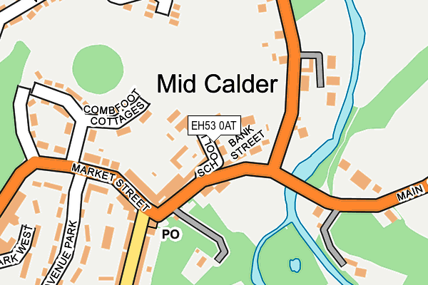 EH53 0AT map - OS OpenMap – Local (Ordnance Survey)