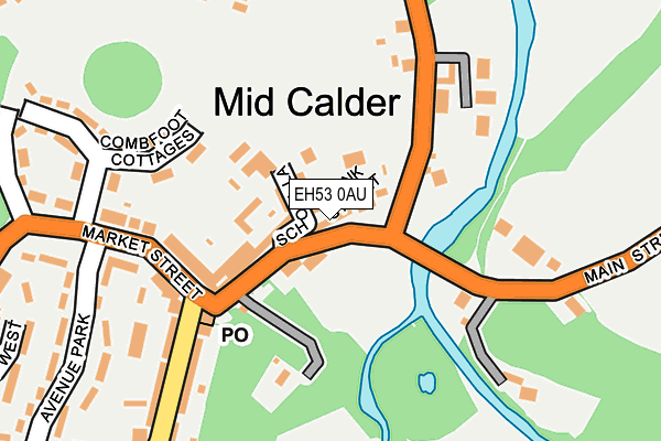 EH53 0AU map - OS OpenMap – Local (Ordnance Survey)