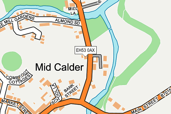 EH53 0AX map - OS OpenMap – Local (Ordnance Survey)