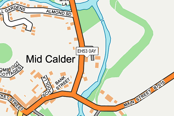 EH53 0AY map - OS OpenMap – Local (Ordnance Survey)