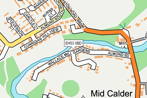 EH53 0BD map - OS OpenMap – Local (Ordnance Survey)