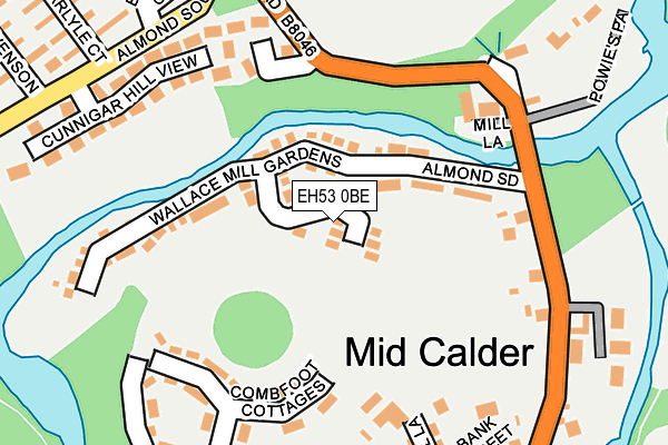 EH53 0BE map - OS OpenMap – Local (Ordnance Survey)