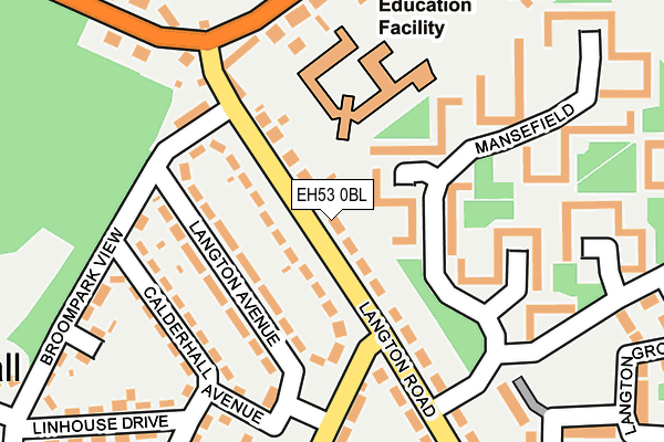 EH53 0BL map - OS OpenMap – Local (Ordnance Survey)