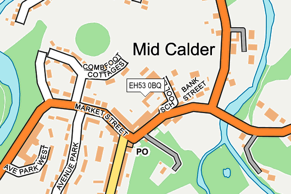 EH53 0BQ map - OS OpenMap – Local (Ordnance Survey)