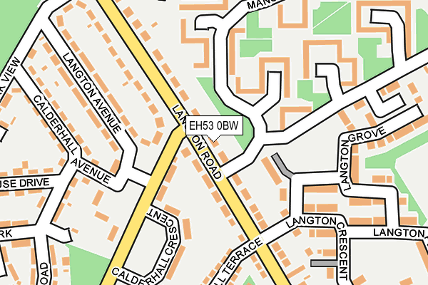 EH53 0BW map - OS OpenMap – Local (Ordnance Survey)