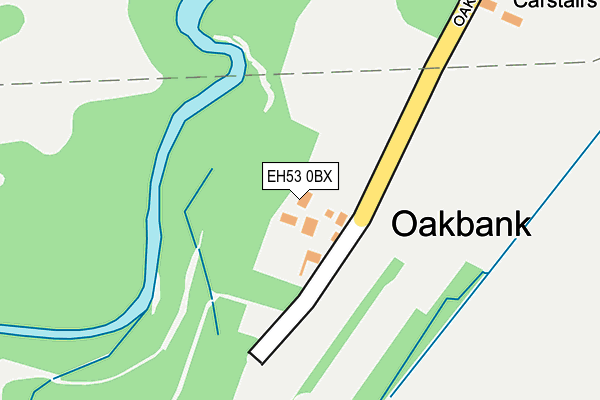 EH53 0BX map - OS OpenMap – Local (Ordnance Survey)