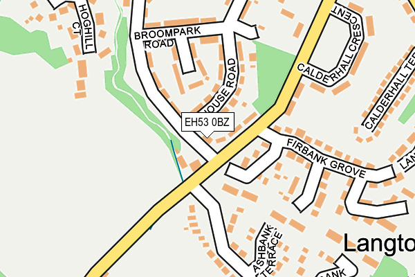 EH53 0BZ map - OS OpenMap – Local (Ordnance Survey)