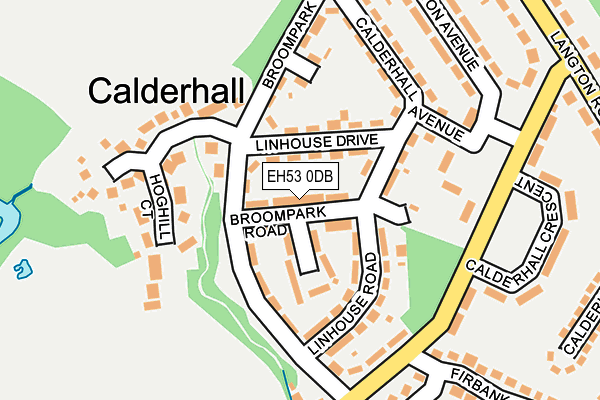 EH53 0DB map - OS OpenMap – Local (Ordnance Survey)