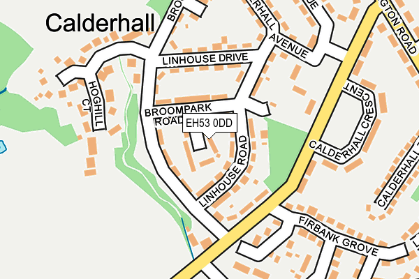 EH53 0DD map - OS OpenMap – Local (Ordnance Survey)