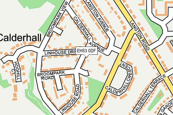 EH53 0DF map - OS OpenMap – Local (Ordnance Survey)