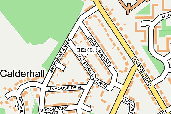 EH53 0DJ map - OS OpenMap – Local (Ordnance Survey)