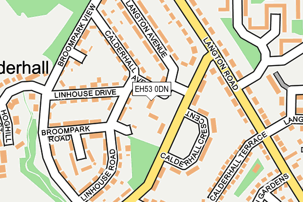 EH53 0DN map - OS OpenMap – Local (Ordnance Survey)