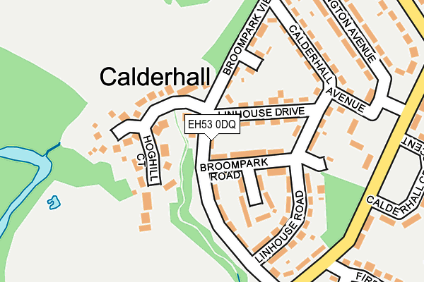 EH53 0DQ map - OS OpenMap – Local (Ordnance Survey)