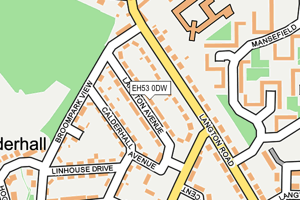 EH53 0DW map - OS OpenMap – Local (Ordnance Survey)