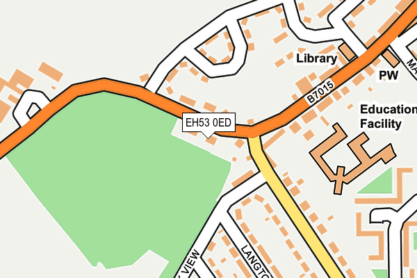 EH53 0ED map - OS OpenMap – Local (Ordnance Survey)