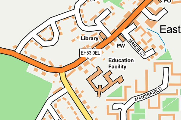 EH53 0EL map - OS OpenMap – Local (Ordnance Survey)