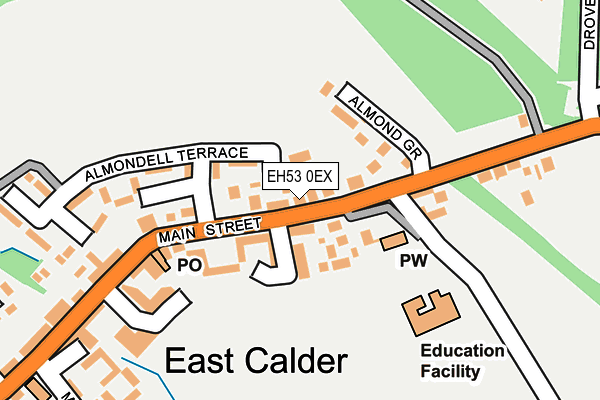 EH53 0EX map - OS OpenMap – Local (Ordnance Survey)