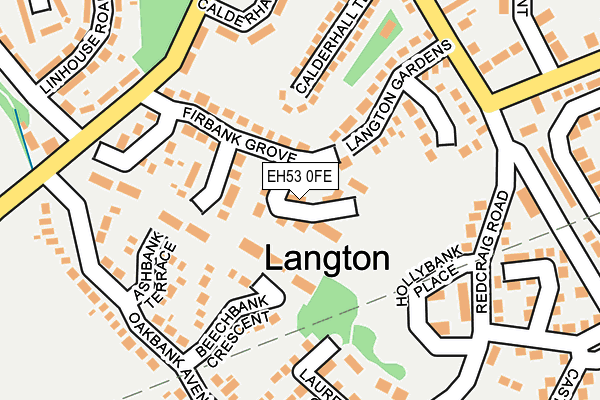 EH53 0FE map - OS OpenMap – Local (Ordnance Survey)