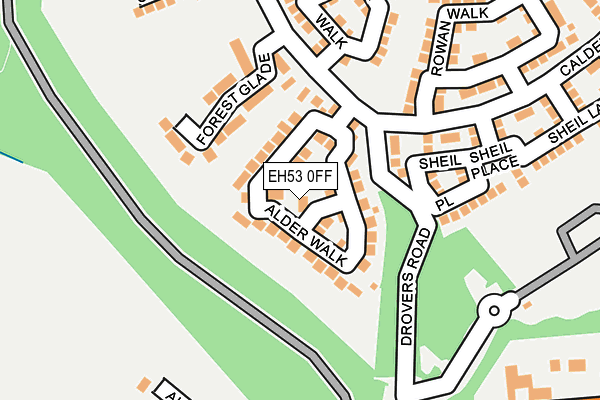 EH53 0FF map - OS OpenMap – Local (Ordnance Survey)