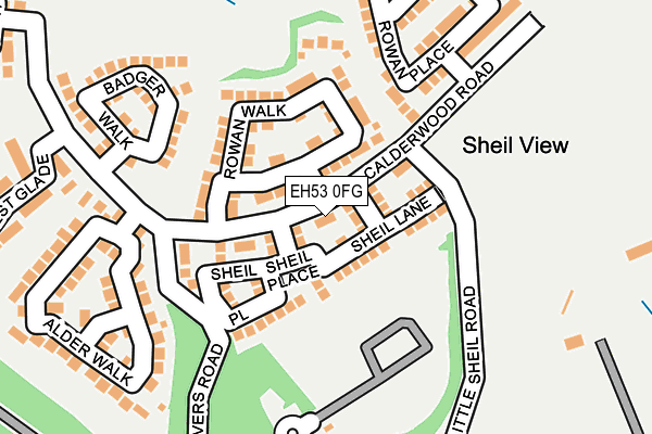 EH53 0FG map - OS OpenMap – Local (Ordnance Survey)