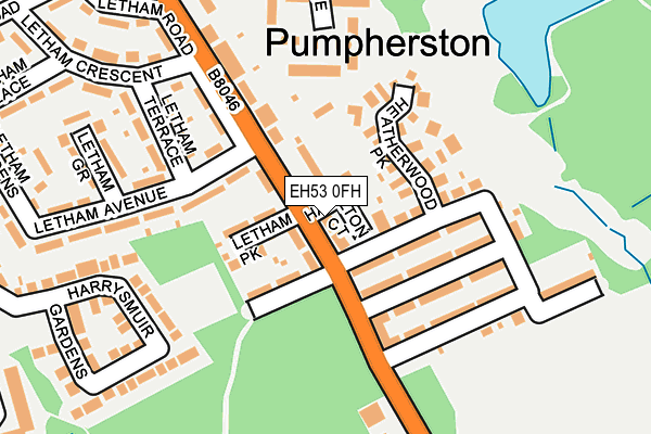 EH53 0FH map - OS OpenMap – Local (Ordnance Survey)