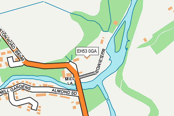 EH53 0GA map - OS OpenMap – Local (Ordnance Survey)