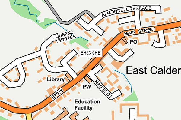 EH53 0HE map - OS OpenMap – Local (Ordnance Survey)