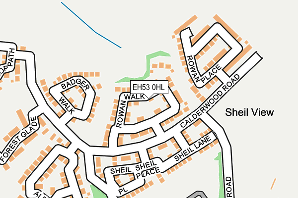 EH53 0HL map - OS OpenMap – Local (Ordnance Survey)