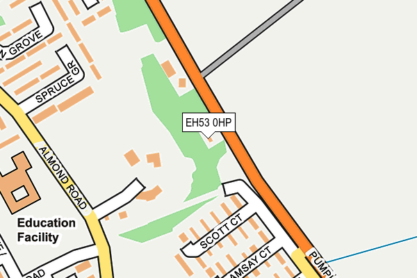 EH53 0HP map - OS OpenMap – Local (Ordnance Survey)