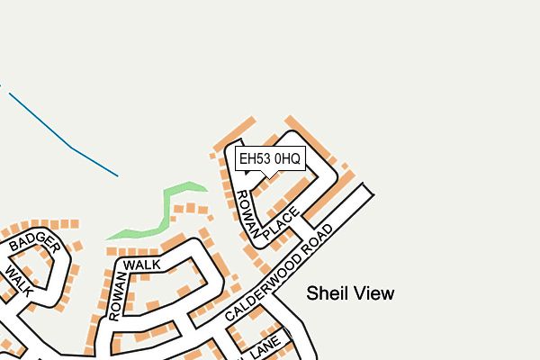 EH53 0HQ map - OS OpenMap – Local (Ordnance Survey)