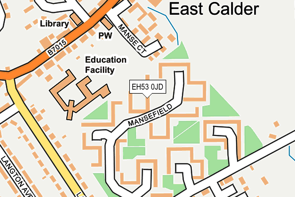 EH53 0JD map - OS OpenMap – Local (Ordnance Survey)