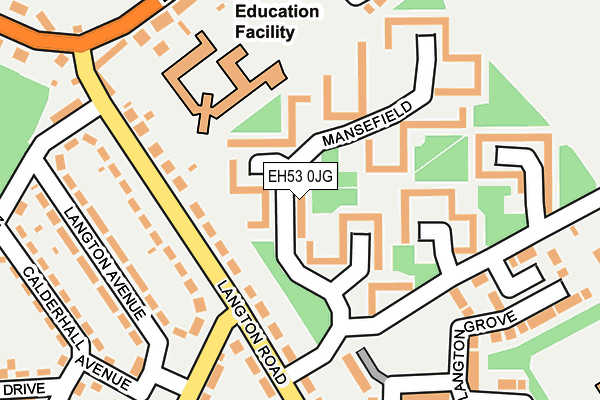 EH53 0JG map - OS OpenMap – Local (Ordnance Survey)