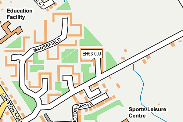 EH53 0JJ map - OS OpenMap – Local (Ordnance Survey)