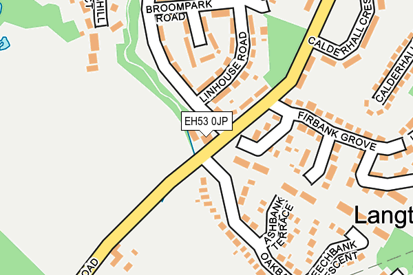 EH53 0JP map - OS OpenMap – Local (Ordnance Survey)