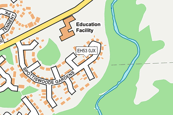 EH53 0JX map - OS OpenMap – Local (Ordnance Survey)