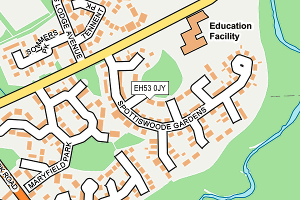 EH53 0JY map - OS OpenMap – Local (Ordnance Survey)